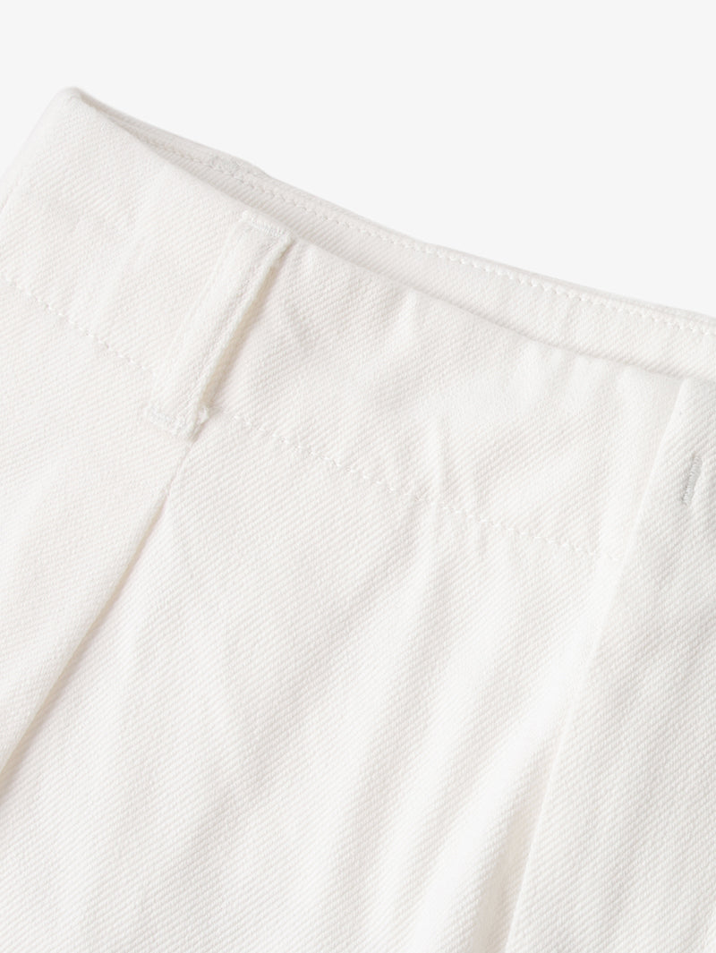White cotton wide-leg jeans