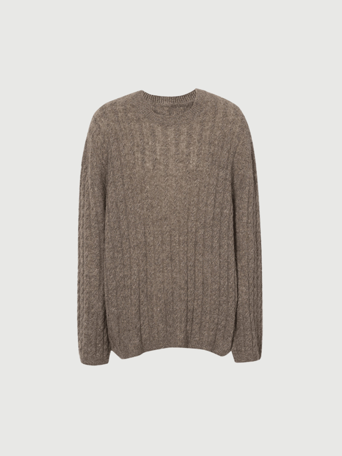 Brown knitted cashmere sweater