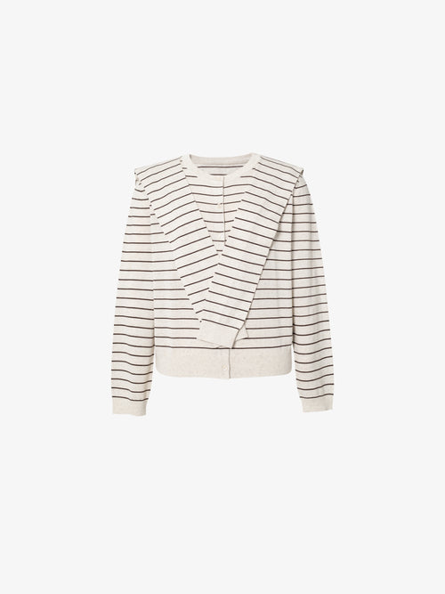 Carica immagine 1 in visualizzazione galleria. Twofer Tie-Sleeve Striped Cardigan