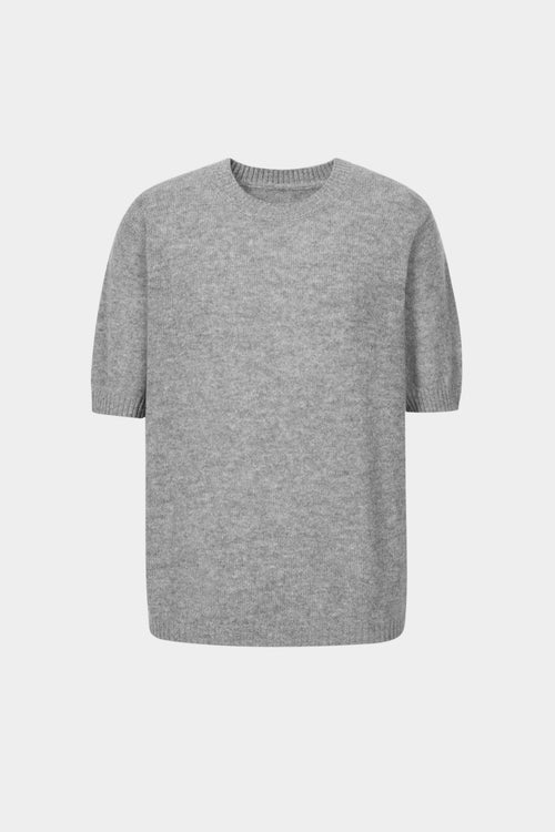 Load image 1 in gallery view. Crew Neck Short Sleeve Knit Sweater