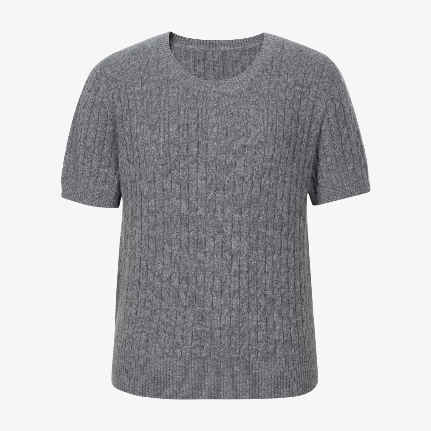 Crew Neck Short Sleeve Knit Sweater