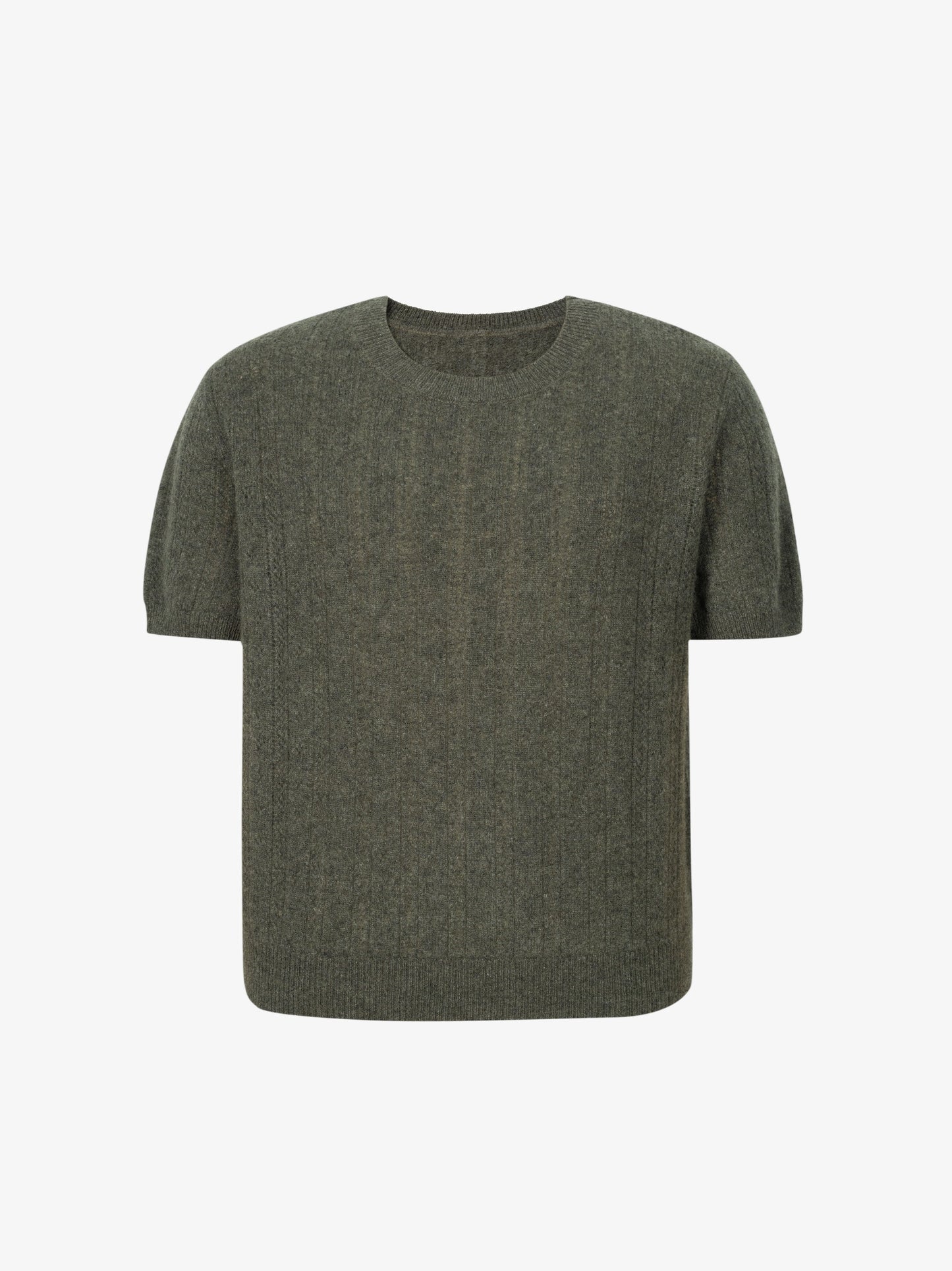 Crew Neck Short Sleeve Knit Sweater