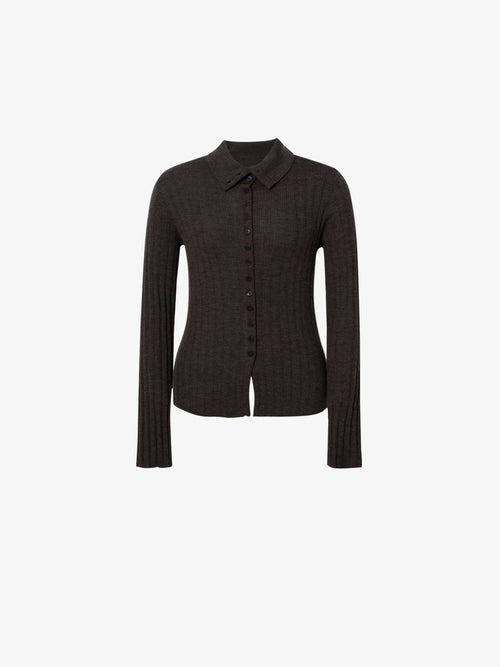 Load image 1 in gallery view. 100% Wool Slim Fit Turtleneck Cardigan
