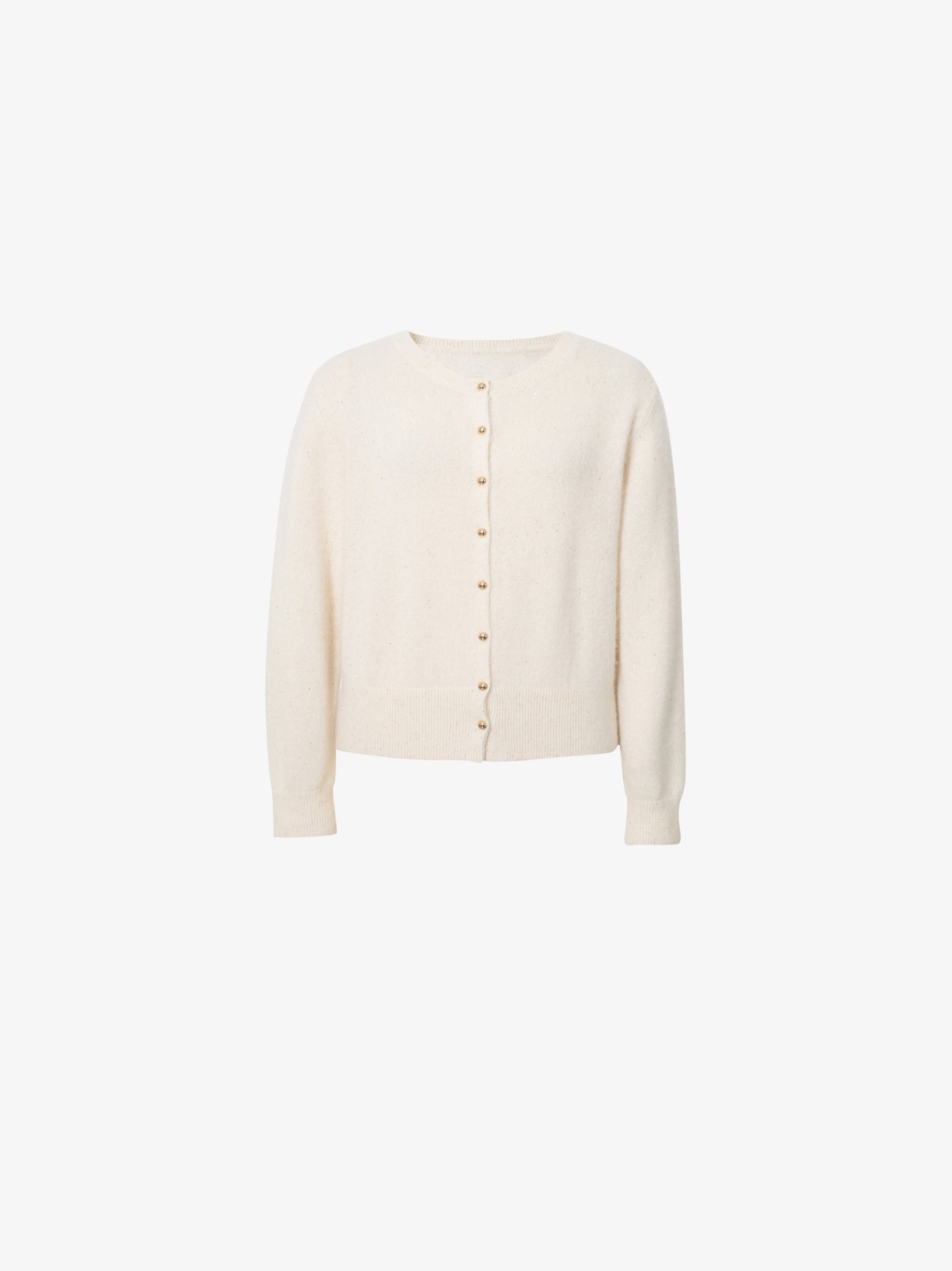 Sequin Cashmere-Silk Knit Cardigan