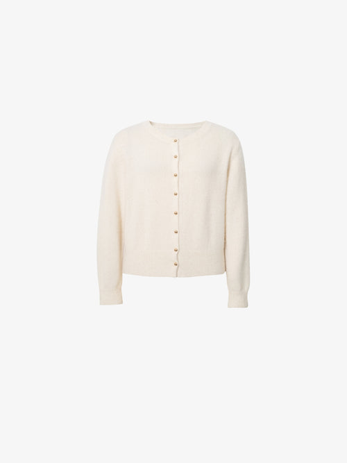 Charger l'image 1 dans la galerie. Sequin Cashmere-Silk Knit Cardigan