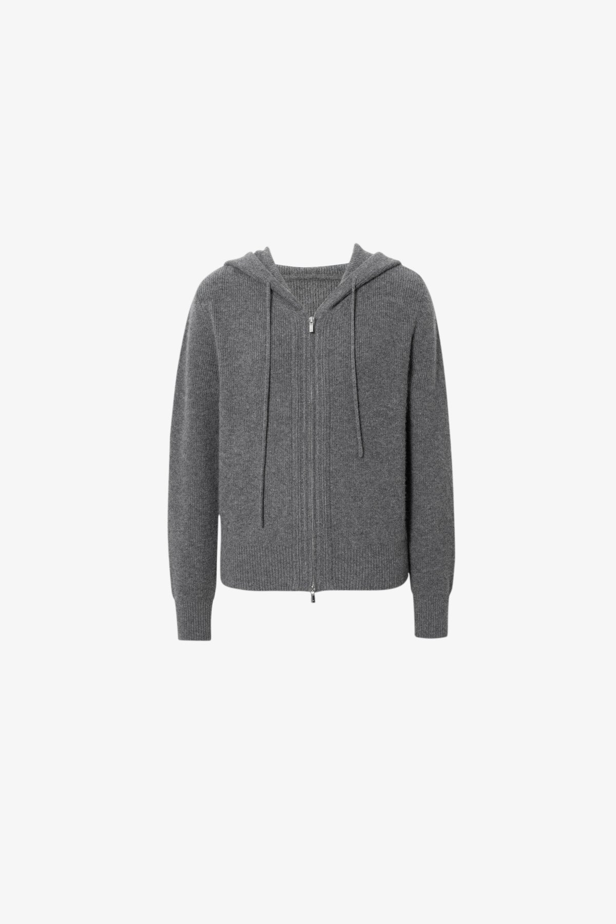 Cashmere Zip-Up Hooded Sweater