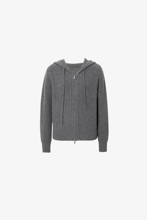Cargar la imagen 1 en la vista de la galería. Cashmere Zip-Up Hooded Sweater