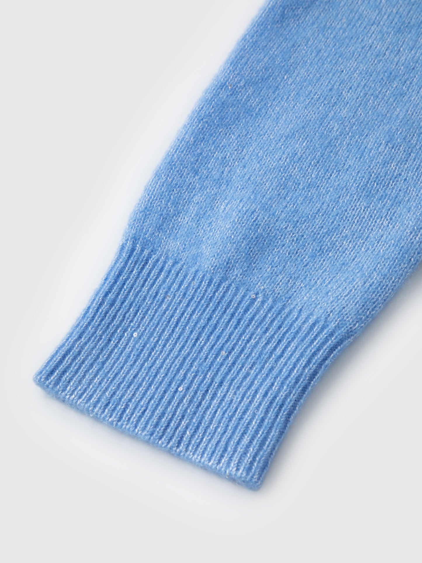 Cashmere-Silk Crewneck Knit Cardigan