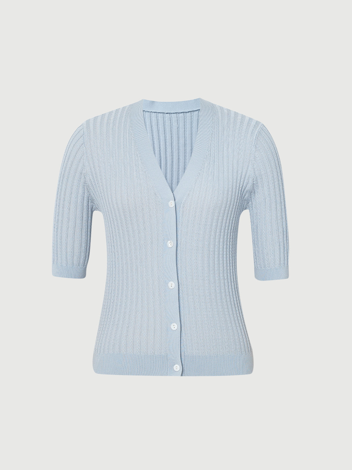 Cardigan tricoté bleu