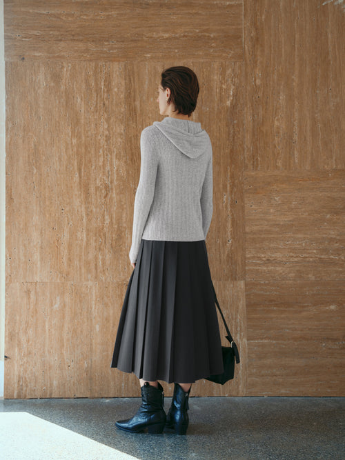 Charger l'image 1 dans la galerie. Cashmere Zip-Up Hooded Sweater