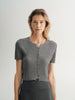T-shirt gris tricoté