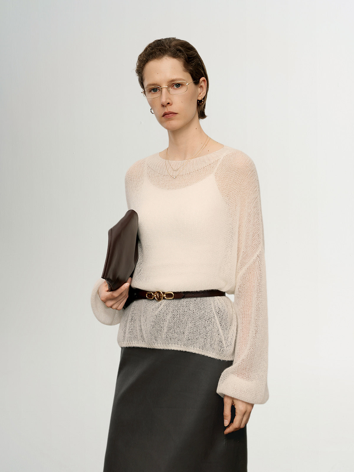 Cashmere-Silk Relaxed Pullover Sweater