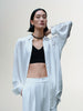 White long-sleeved shirt, 100% silk