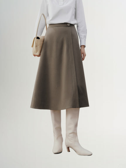 Women's Winter Brown A-Line Fit Skirt