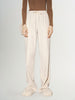 Pantalon large en chenille beige