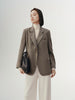 Brown Notch Lapel Blazer