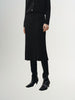 Black straight slit skirt