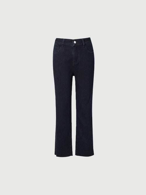 Load image 1 in gallery view. Raw blue jeans
