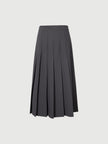 Dark gray winter pleated skirt