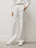 Pantalon large en coton blanc uni