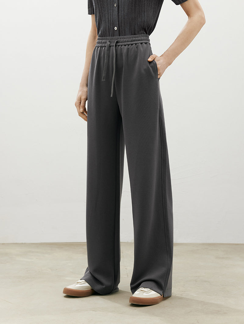 Dark gray wide leg summer pants