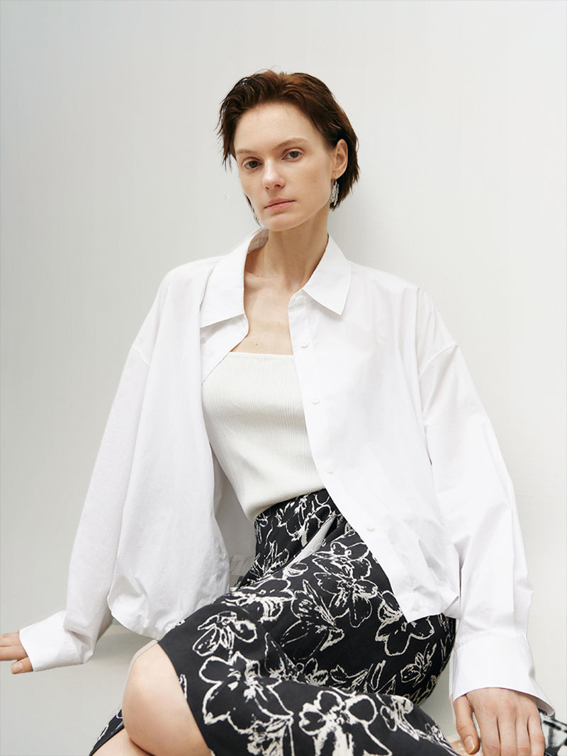 Classic white collared shirt