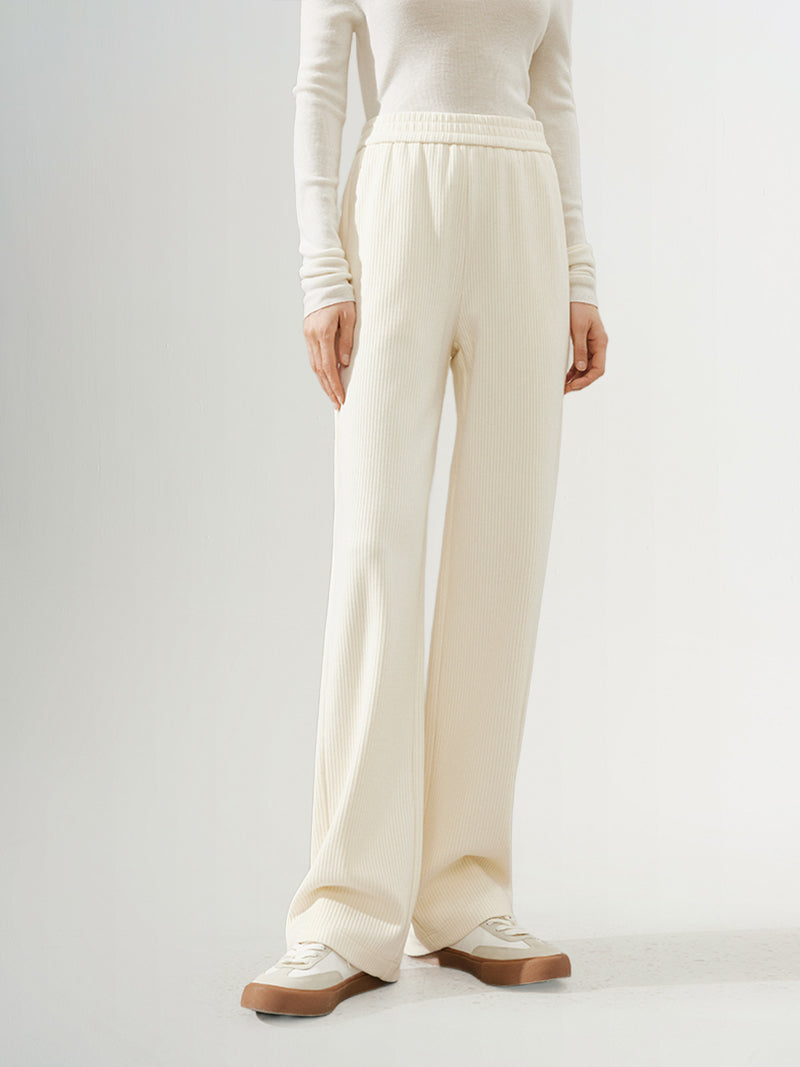 Pantalon ample, beige clair