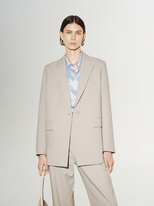 Charger l'image 1 dans la galerie. Blazer beige clair