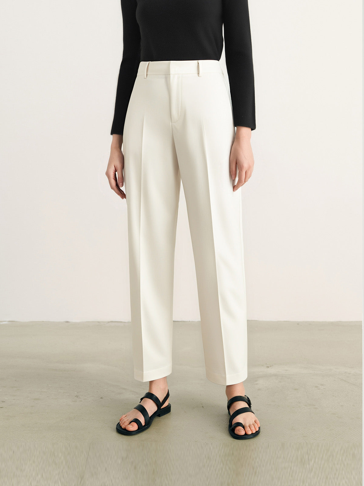 Straight white pants