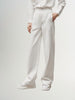 Pantalon large en coton blanc uni