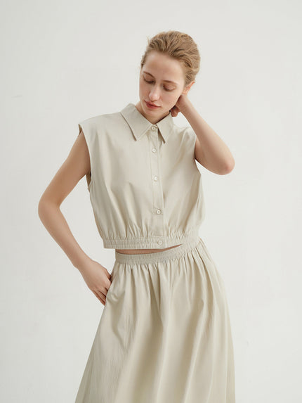 Top sans manches en coton