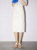 Women's Off-White Straight Fit Skirt