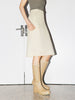 Beige cotton straight skirt