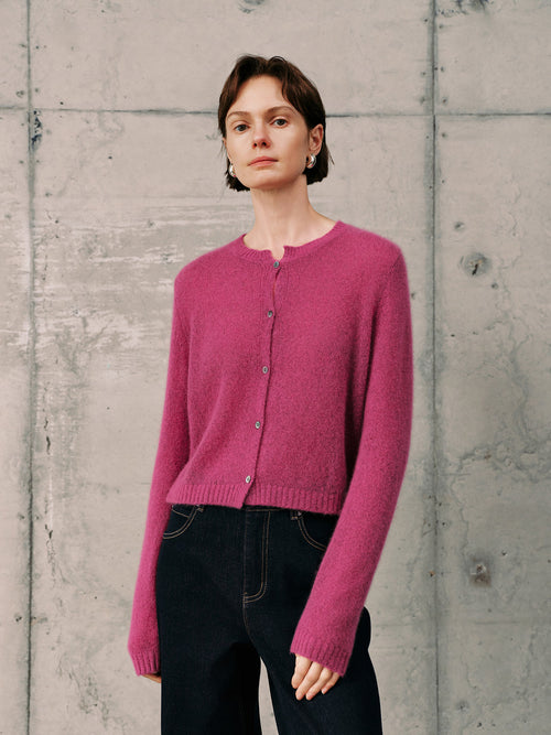 Load image 1 in gallery view. Silk-Cashmere Cardigan