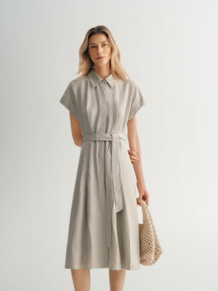 Long belted dress
