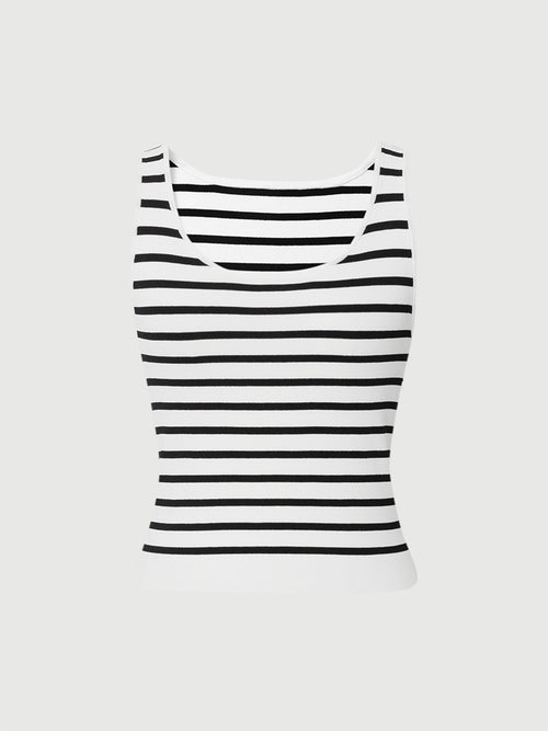 Carica immagine 1 in visualizzazione galleria. Women's Noir Round Neck Stripe Knitted Vest