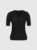 Women's Black Round Neck Wool Knit Top 5998130271