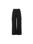 Pantalon noir décontracté extra en 100 % coton avec élastique