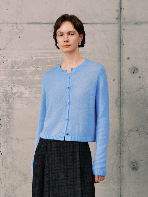 Load image 1 in gallery view. Silk-Cashmere Cardigan