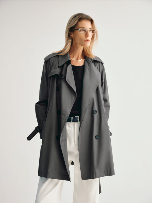 Carica immagine 1 in visualizzazione galleria. Pure Cotton Trench Coat