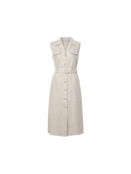Load image 1 in gallery view. Linen midi dress