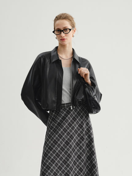 Cropped Leather Jacket