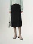 Gray knitted skirt
