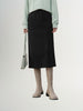 Gray knitted skirt