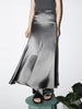 Women's Gray Straight Fit Breathable Acetate Skirt