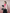 Women's Pink Sheep Wool V Neck Long Sleeve Knit Sweater