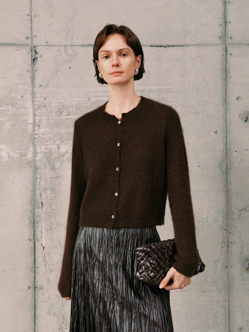 Load image 1 in gallery view. Silk-Cashmere Cardigan