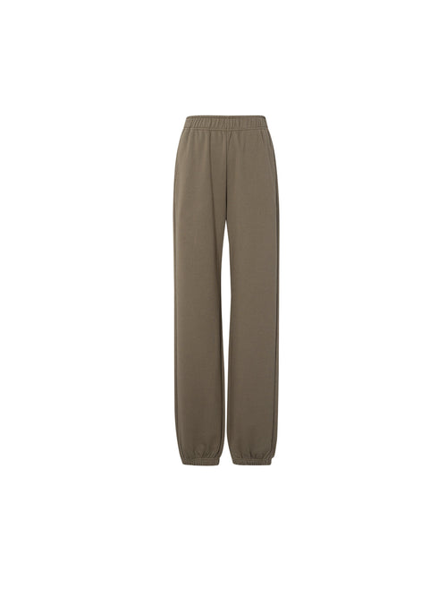 Load image 1 in gallery view. Mustard yellow elastic cotton casual pants