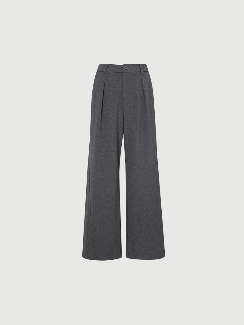Dark gray wide leg pants