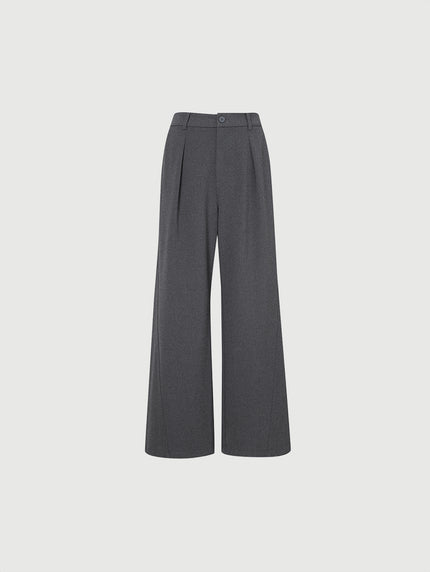 Pantalon coupe large gris foncé